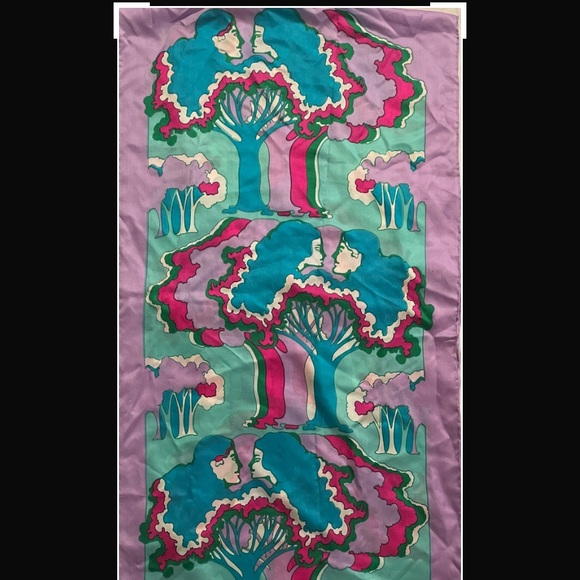 Vintage Chereskin Silk Print Scarf - Picture 3 of 9